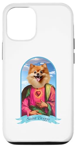 Hülle für iPhone 14 Pro Lustiger Zwergspitzhund mit makellosem Herz von Funny Religious Dog Art