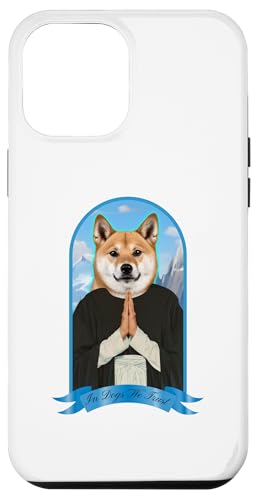 Hülle für iPhone 15 Pro Max Lustiger Heiliger Doge als ehrwürdiger Priester von Funny Religious Dog Art