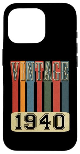 Hülle für iPhone 16 Pro Vintage 1940 Retro Throwback Geburtstag von Funny Retro Birthday Designs