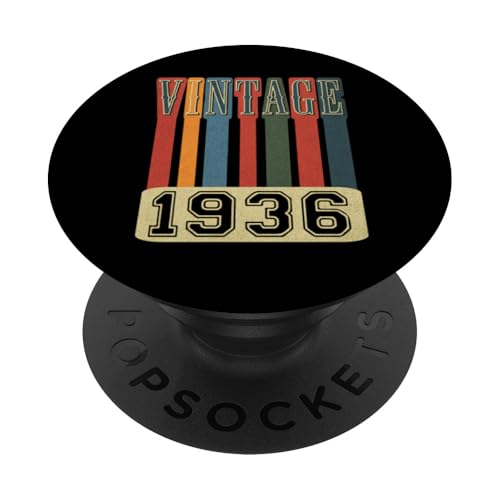 Vintage 1936 Retro Throwback Geburtstag PopSockets Klebender PopGrip von Funny Retro Birthday Designs