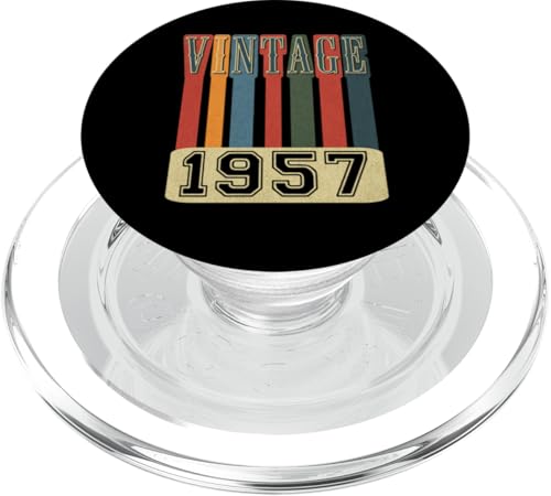 Vintage 1957 Retro Throwback Geburtstag PopSockets PopGrip für MagSafe von Funny Retro Birthday Designs