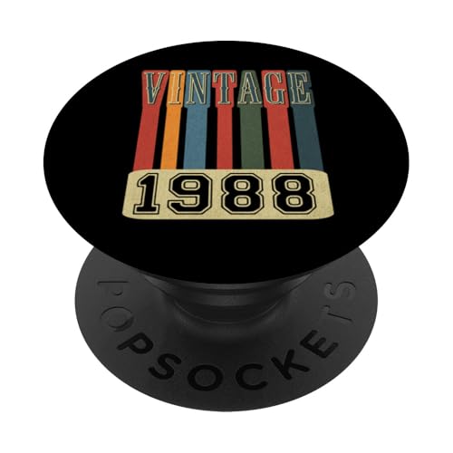 Vintage 1988 Retro Throwback Geburtstag PopSockets Klebender PopGrip von Funny Retro Birthday Designs