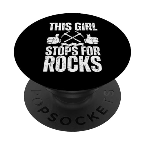 Lustige Geologiekunst für Mädchen Frauen Rock Sammeln Geologen PopSockets Klebender PopGrip von Funny Rock Collecting Gift Geologist