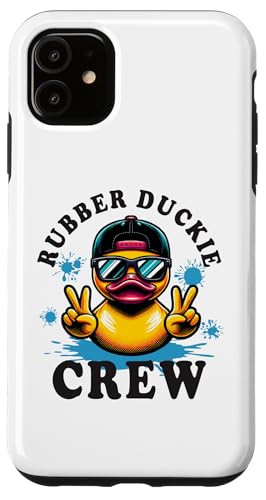 Hülle für iPhone 11 Coole Retro gelbe Gummiente in 70er 80er Jahre lustige Ente Cruise von Funny Rubber Duckie Crew Cruise Yellow Rubber Duck