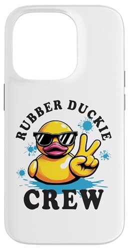 Hülle für iPhone 14 Pro Coole Retro gelbe Gummiente in 70er 80er Jahre lustige Ente Cruise von Funny Rubber Duckie Crew Cruise Yellow Rubber Duck