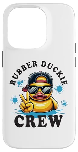 Hülle für iPhone 14 Pro Coole Retro gelbe Gummiente in 70er 80er Jahre lustige Ente Cruise von Funny Rubber Duckie Crew Cruise Yellow Rubber Duck