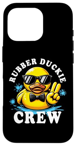 Hülle für iPhone 16 Pro Coole Retro gelbe Gummiente in 70er 80er Jahre lustige Ente Cruise von Funny Rubber Duckie Crew Cruise Yellow Rubber Duck