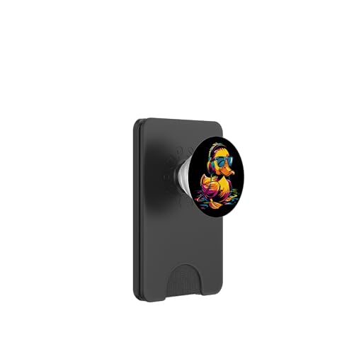 Badeente Musik Kopfhörer House DJ Rubber Duckling PopSockets PopWallet für MagSafe von Funny Rubber Ducky Rubber Duck Lover