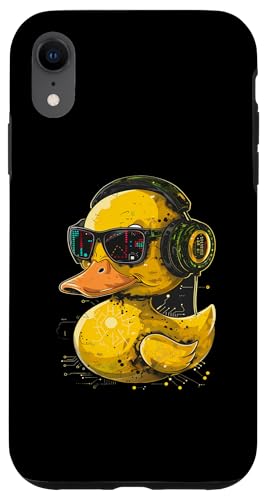 Rubber Duck Music Kopfhörer Rubber Duckling Techno DJ Hülle für iPhone XR von Funny Rubber Ducky Rubber Duck Lover