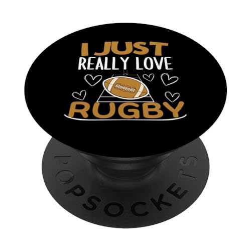 Rugbyspieler I Just Really Love Rugby PopSockets mit austauschbarem PopGrip von Funny Rugby Player Designs