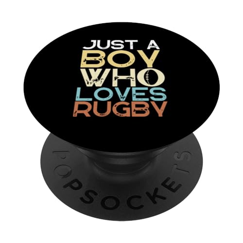 Rugbyspieler Just A Boy Who Loves Rugby PopSockets mit austauschbarem PopGrip von Funny Rugby Player Designs