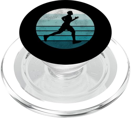 Laufläufer Halbmarathon Retro Vintage Retro Running PopSockets PopGrip für MagSafe von Funny Running Jogging Jogger DA0