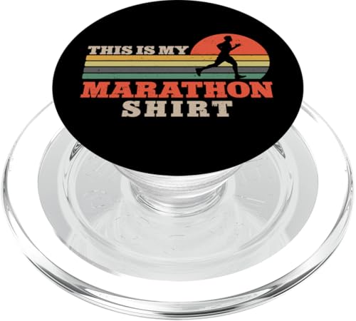 Laufläufer Halbmarathon Vintage Retro This Is My PopSockets PopGrip für MagSafe von Funny Running Jogging Jogger DA0