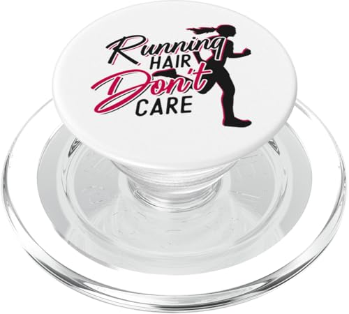 Running Runner Halbmarathon Mädchen Läuferin Laufhaar PopSockets PopGrip für MagSafe von Funny Running Jogging Jogger DA0