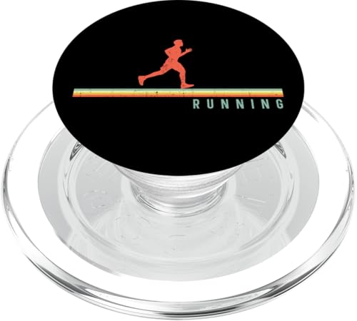 Running Runner Halbmarathon Vintage Retro Running PopSockets PopGrip für MagSafe von Funny Running Jogging Jogger DA0