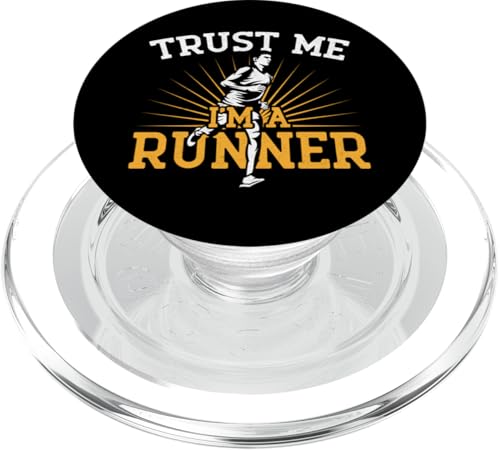 Running Runner Halbmarathon Vintage Trust Me I'm A Runner PopSockets PopGrip für MagSafe von Funny Running Jogging Jogger DA0