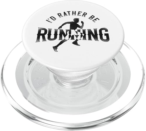 Running Runner Halbmarathon Vintage I'd Rather Be Running PopSockets PopGrip für MagSafe von Funny Running Jogging Jogger HD0