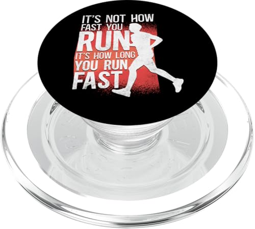 Running Runner Halbmarathon Vintage It's Not How Fast You PopSockets PopGrip für MagSafe von Funny Running Jogging Jogger HD0