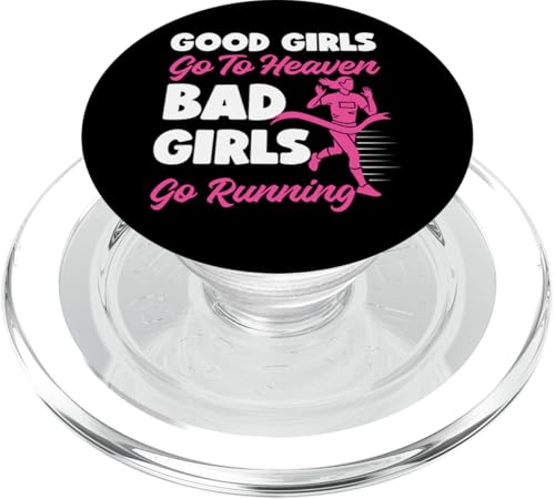 Running Runner Halbmarathon Mädchen Läuferin Gute Mädchen PopSockets PopGrip für MagSafe von Funny Running Jogging Jogger HS0