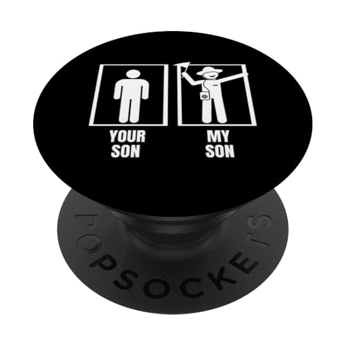 Dein Sohn, mein Sohn, Papa, Vater, Mama, Lustiger Safari-Reiseleiter PopSockets Klebender PopGrip Dein Sohn, mein Sohn, Papa, Vater, Mama, Lustiger Safari-Reiseleiter PopSockets Klebender PopGrip von Funny Safari Tour Guide Outfit