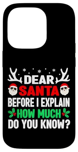 Hülle für iPhone 14 Pro Funny Christmas Dear Santa I Can Explain Gifts for men women von Funny Santa Christmas Gifts