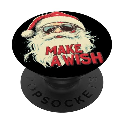 A Merry Christmas Begins with Santa's Wishful Speech PopSockets Klebender PopGrip von Funny Santa Claus Wish