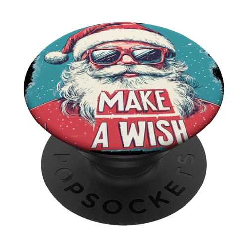 Listen to Santa's Make a Wish Speech for Christmas Cheer PopSockets Klebender PopGrip von Funny Santa Claus Wish