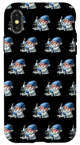 Nerdy Gnome With Microscope For Scientist Who Love Science Hülle für iPhone X/XS von Funny Scientist Gnome Stuff And Science Nerd Gifts