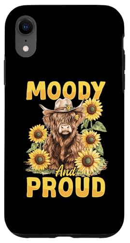 Hülle für iPhone XR Schottische Hochlandkuh Moody and Proud von Funny Scottish Highland Cow Graphics Co.