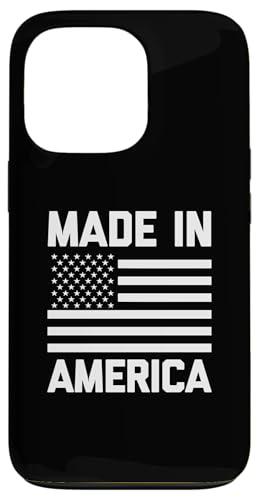 Hülle für iPhone 13 Pro Made in America T-Shirt Lustig Spruch Coole Amerikanische Flagge USA von Funny Shirt With Saying & Funny T-Shirts