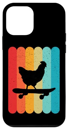 Hülle für iPhone 12 mini Skateboard-Silhouette im Retro-Vintage-Stil im Used-Look von Funny Silhouettes in Designs with Retro Lines