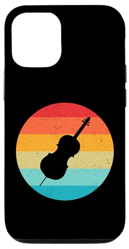 Hülle für iPhone 13 Cello Silhouette Retro Vintage Sonnenuntergang 70er 80er Jahre Distressed von Funny Silhouettes in Retro Sunset Designs