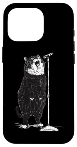 Lustige Katze singt ins Mikrofon Hülle für iPhone 16 Pro von Funny Singing Cat Enthusiast Club