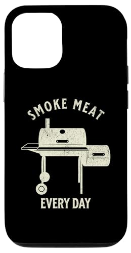 Hülle für iPhone 12/12 Pro BBQ Smoker Grill zum Grillen Papa räuchern Fleisch jeden Tag von Funny Smoking BBQ