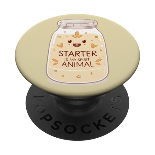 Sauerteigleben - Starter ist mein Geisttier PopSockets Klebender PopGrip von Funny Sourdough Bread Baking - Fermentation Lovers