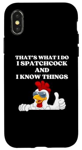 Hülle für iPhone X/XS Lustiges Grill-Spatchcock-Huhn für Herren von Funny Spatchcock Thanksgiving Christmas