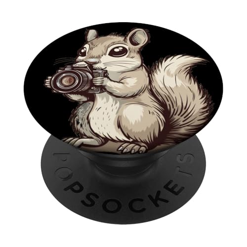 Eichhörnchen Shutterbug Capturing Nature Moments Kostüm PopSockets mit austauschbarem PopGrip von Funny Squirrel Camera Outfit