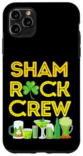 Kleeblatt Crew Leprechaun Green Hat Shamrocks Bier Goldmünzen Hülle für iPhone 11 Pro Max von Funny St Patricks Day Adult Men Women Shots Gifts