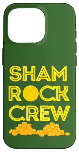 Kleeblatt Crew Leprechaun Green Hat Shamrocks Bier Goldmünzen Hülle für iPhone 16 Pro von Funny St Patricks Day Adult Men Women Shots Gifts