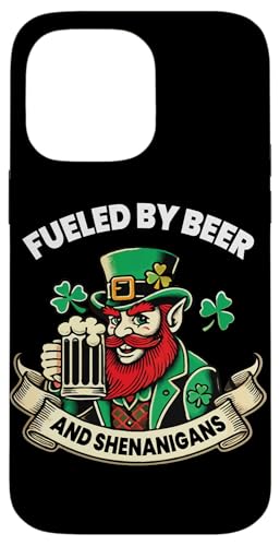 St. Patrick’s Day Fueled By Beer Shenanigans Hülle für iPhone 14 Pro Max von Funny St. Patrick's day streetwear party design