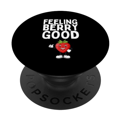 Cooles Erdbeer-Design, Erdbeer-Fruchtliebhaber für Männer und Frauen PopSockets Klebender PopGrip von Funny Strawberry Gift Fruit Apparel