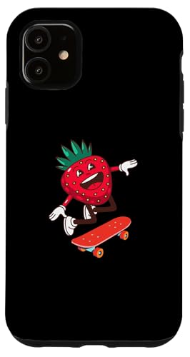 Hülle für iPhone 11 Cooles Erdbeer-Design für Männer und Frauen, Erdbeer-Fruchtliebhaber von Funny Strawberry Gift Fruit Apparel