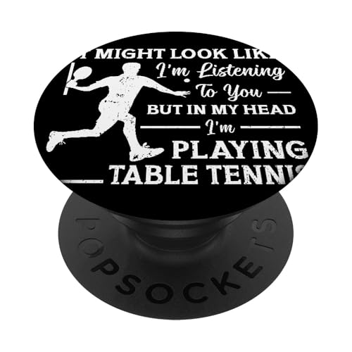 Tischtennis spielen Spieler Tischtennis Spruch PopSockets Klebender PopGrip von Funny Table Tennis Quotes