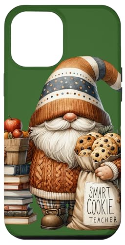 Hülle für iPhone 12 Pro Max Christmas Teacher Gnome For Women Men With Cookies For Xmas von Funny Teacher Gifts For Men And Women With Gnomes