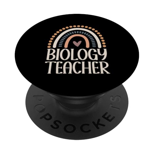 Biologie Lehrer Boho Regenbogen Biologie Lehrer PopSockets Klebender PopGrip von Funny Teacher Gifts