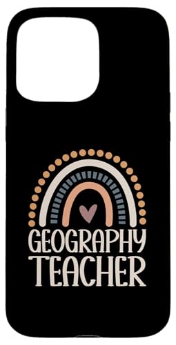 Hülle für iPhone 15 Pro Max Geographie Lehrer Boho Regenbogen Geographie Lehrer von Funny Teacher Gifts