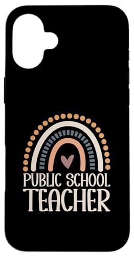 Hülle für iPhone 16 Plus Öffentliche Schule Lehrer Boho Regenbogen von Funny Teacher Gifts