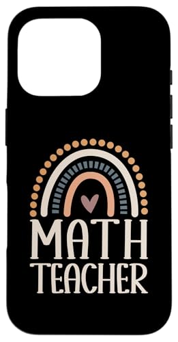 Hülle für iPhone 16 Pro Mathematiklehrer Boho Regenbogen Mathematiklehrer von Funny Teacher Gifts