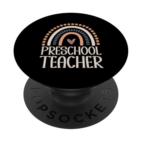 Vorschullehrer Boho Regenbogen PopSockets Klebender PopGrip von Funny Teacher Gifts