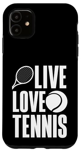 Hülle für iPhone 11 Live Love Tennis Leidenschaft für Tennislifestyle von Funny Tennis Apparel & Gifts for Players & Fans